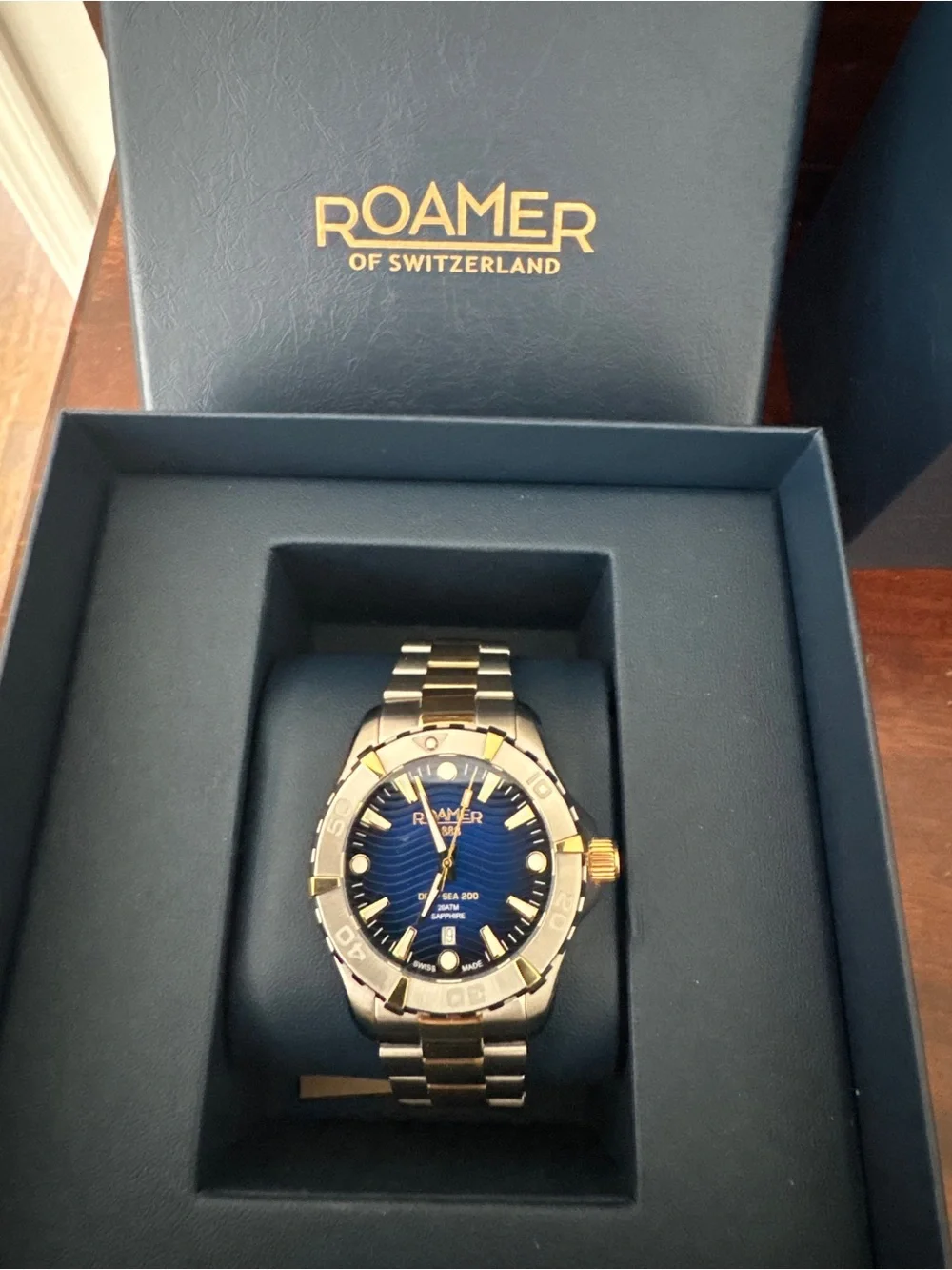 Roamer Men's Two-Tone Blue Dial Dive Watch